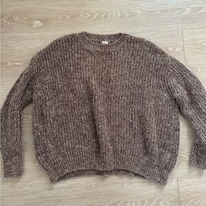 Goumi Brown and Cream Knit Sweater
